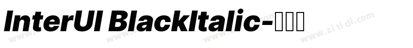 InterUl BlackItalic字体转换